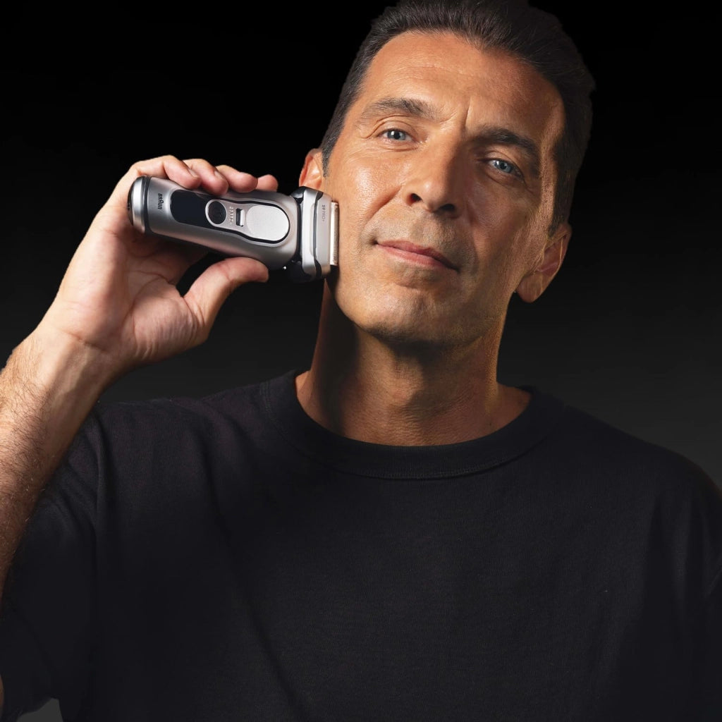 Braun Series 9 PRO+, Rasoio Elettrico, Regolabarba Uomo, Rifinitore di precisione, Custodia Viaggio, Lame Flessibili, SmartCare, Impermeabile, Batteria Litio Ion, Idea Regalo, Serie 9567cc Argento