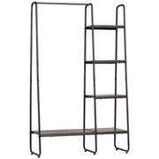 Armadio con appendiabiti e ripiani ¨C zephmum ¨C 101x39x160 cm Marrone Rovato