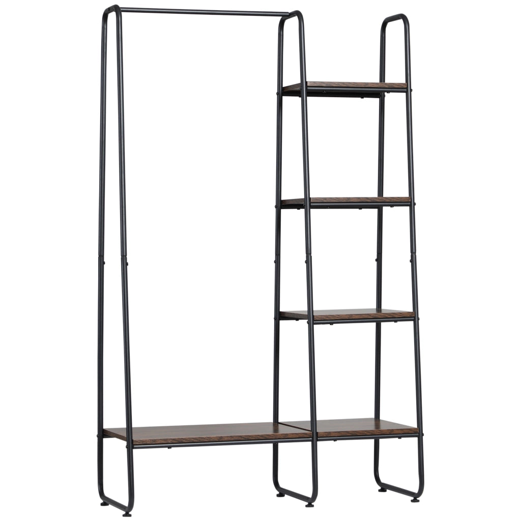 Armadio con appendiabiti e ripiani ¨C zephmum ¨C 101x39x160 cm Marrone Rovato