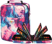 Etui XXL grande con 270 contenitori per matite, astuccio impermeabile per matite acquerello, pennarelli e matite gommose (fuochi d'artificio)