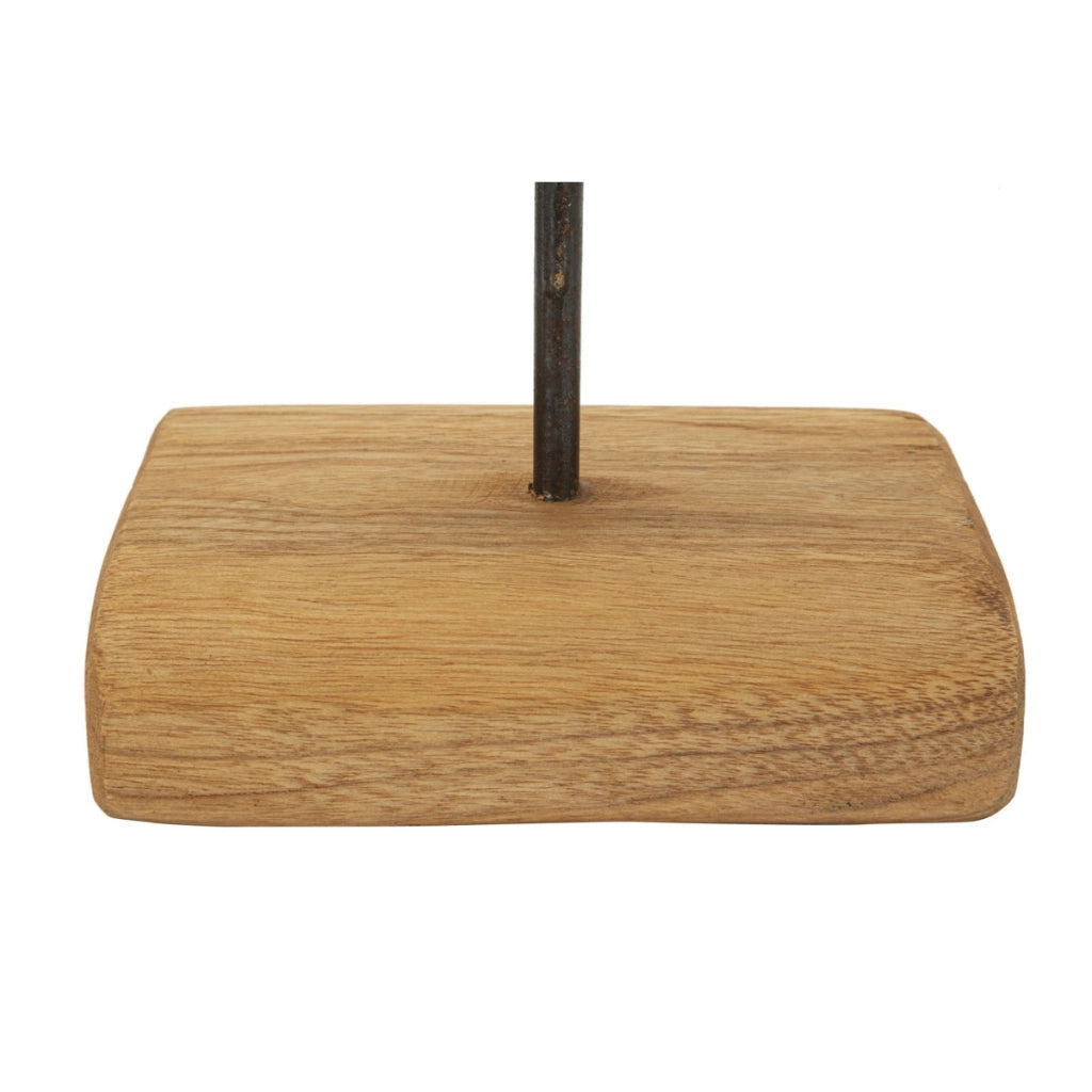 Scultura Cerchi 37, Marrone, Legno, 28x10x38 cm