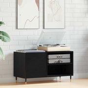 Mobile porta vinili con lo scaffale Rovere Nero 85 x 38 x 48 cm 862896
