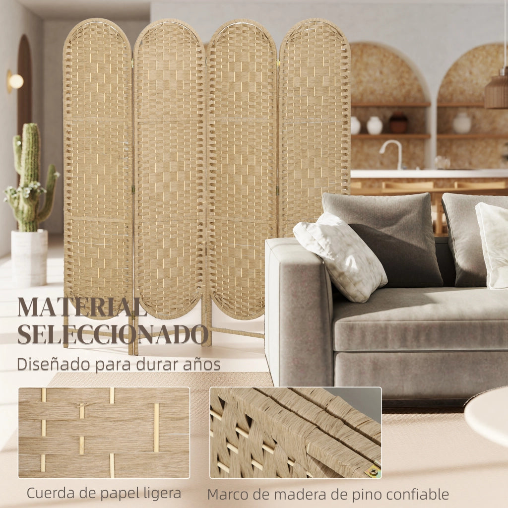 Libreria Divisorio 4 Ante Pieghevole ¨C Zephmum ¨C Legno 160x170 cm