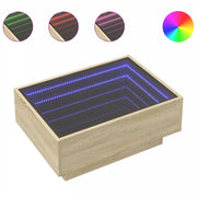 Tavolino salotto | Tavolino da caff¨¨ | Tavolino da Soggiorno con LED Rovere Sonoma 70x50x30 cm Multistrato