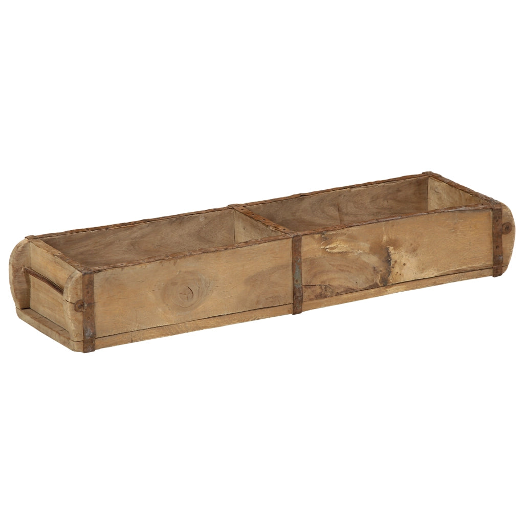 Set di 4 vassoi  60,5x15x9 cm in legno riciclato
