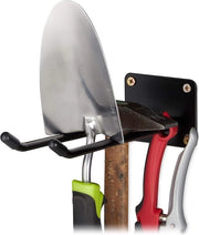 Gancio da attrezzi portatile - Supporto per attrezzi da giardino - Capacità di carico fino a 25 kg - 24 cm - Nero