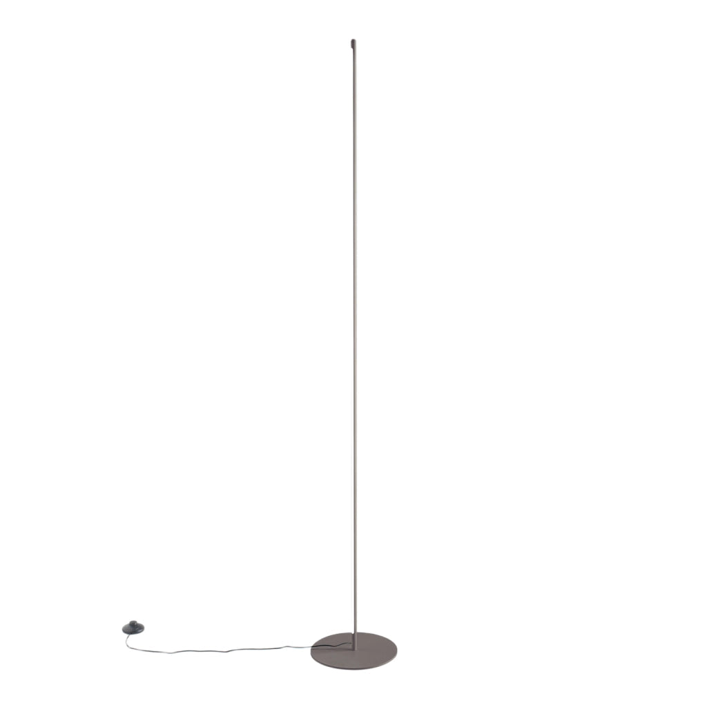 Ebony P/T Lampada da terra dimmerabile 28W LED 1000lm 3000K in alluminio finitura titanio - Gea Luce