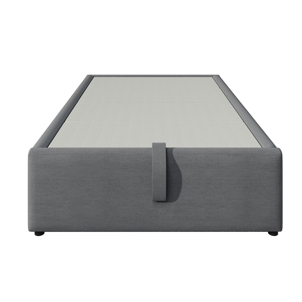 Letto singolo con cassettoni - Xylo - 90??190 cm - Grigio - USB-C