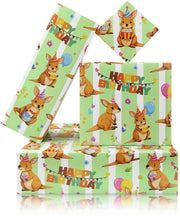 Cadeaupapier per Festa - 4 Fogli - 50x71 cm - Inpakpapier - Materiale Sostenibile