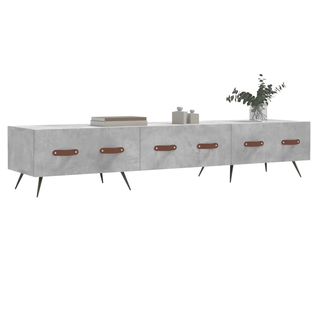 Mobile Porta TV Grigio Cemento 150x36x30 cm Legno Multistrato 829128