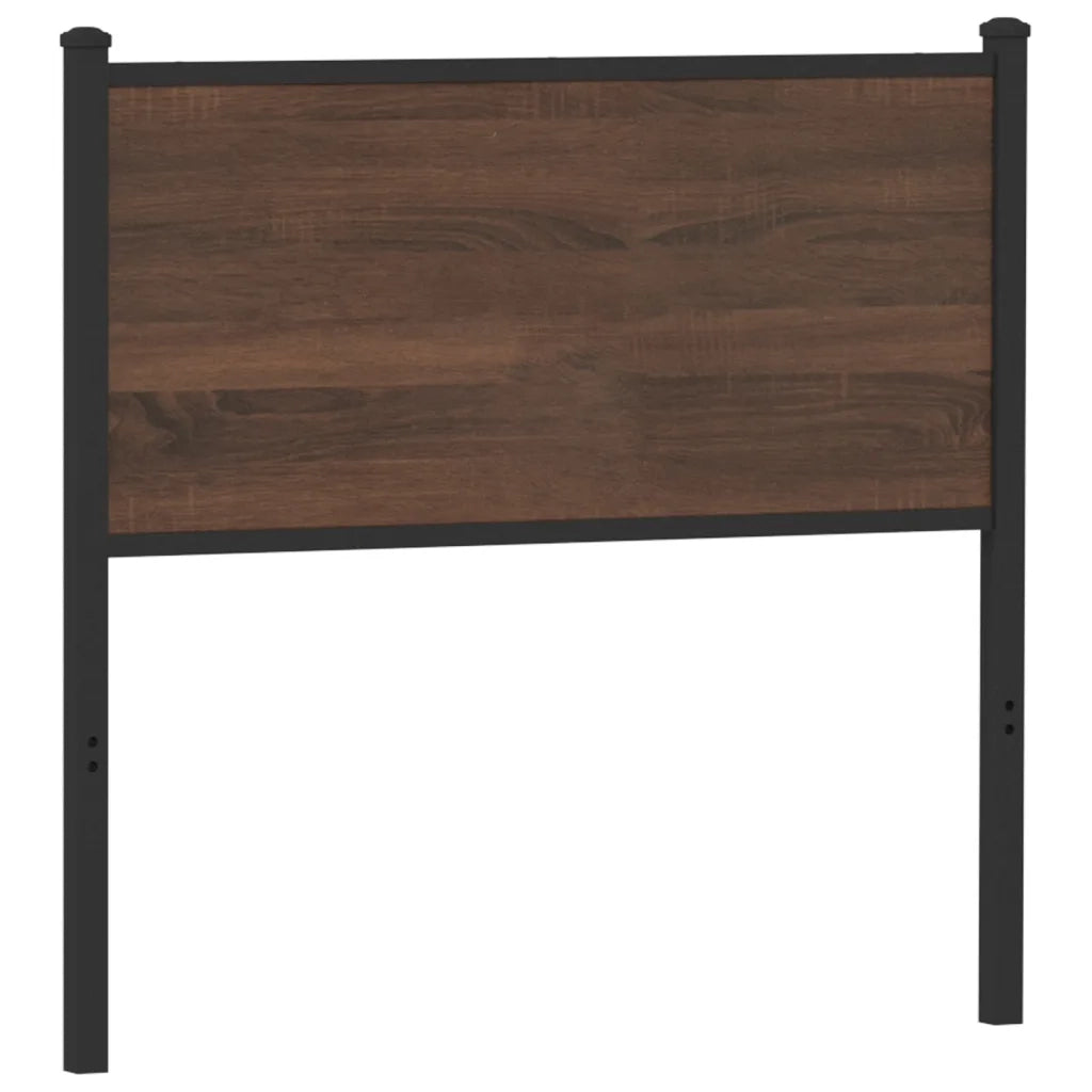 Testiera di Ricambio Rovere Marrone 75 cm in Legno Multistrato e Acciaio 4007791