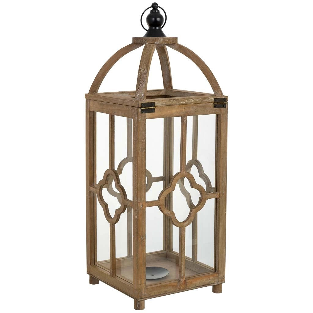 Lanterna in legno 23x23x63h cm