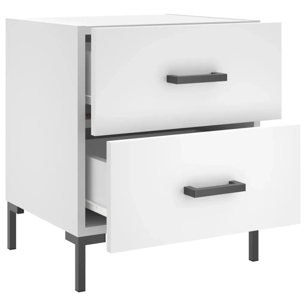 Comodino-Tavolino da notte Bianco 40x35x47,5 cm in Legno Multistrato 508704