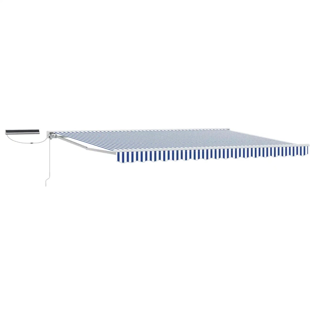 Tettuccio Elettrico Retrattile Blu e Bianco 4 × 3 m 3421807