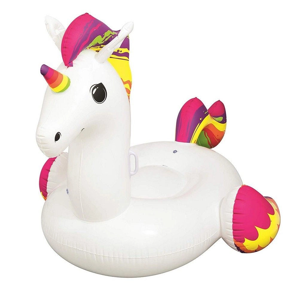 ISOLA INTEX MATERASSINO GONFIABILE UNICORNO BIANCO 287 X 193 X 165 CM