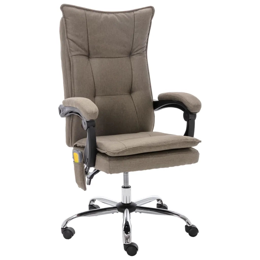 Sedia Massaggiante da Ufficio Tortora in Tessuto cod mxl 27770