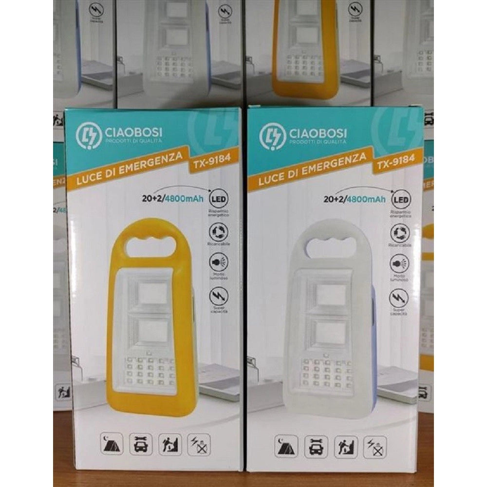 Trade Shop - Lampada Luce Di Emergenza Ricaricabile Led Usb 5v 1a Batteria Power Bank Tx-9184 -