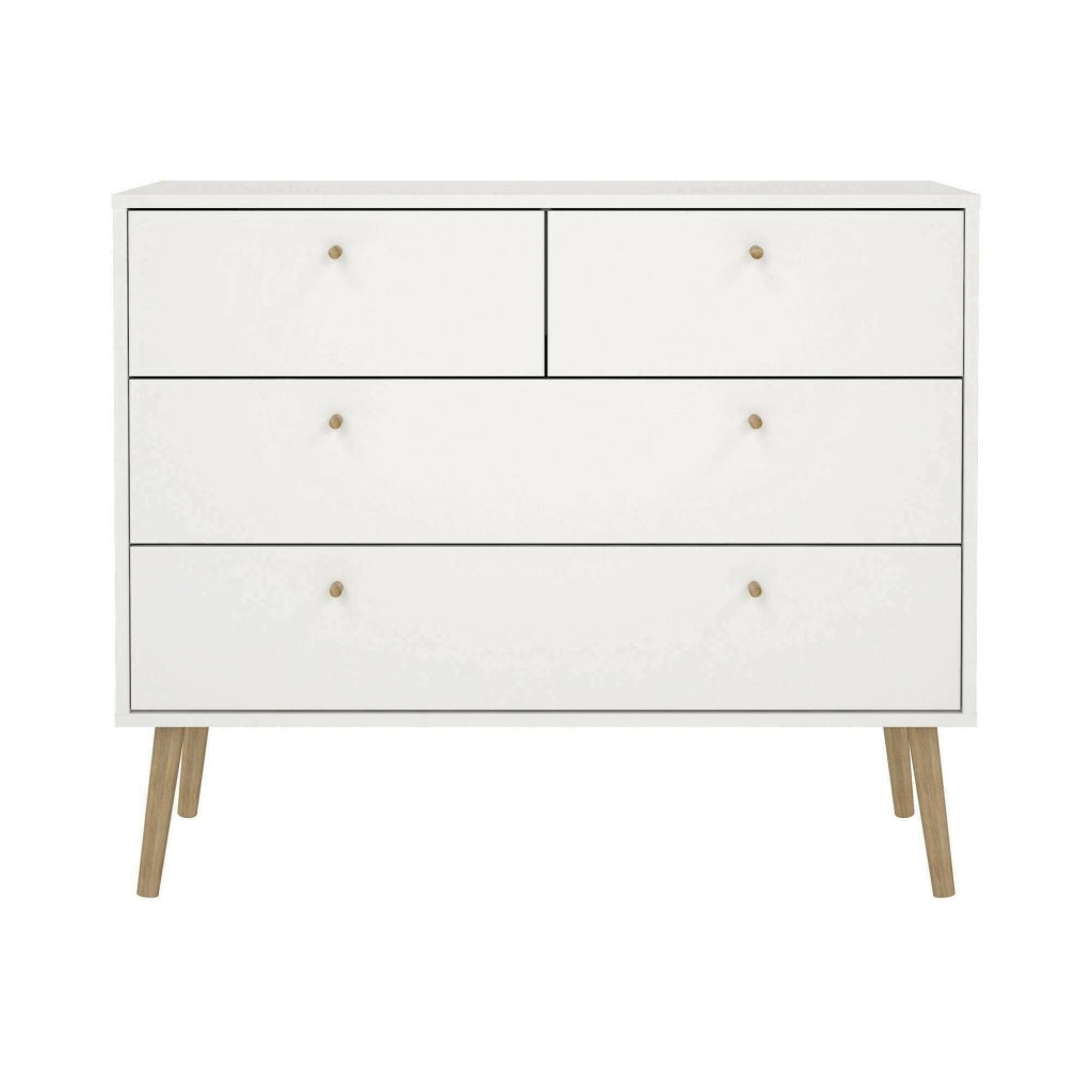 Cassettiera Pelagie, Settimino multiuso, Comò camera da letto, Mobile con cassetti, 99x39 h82 cm, Bianco