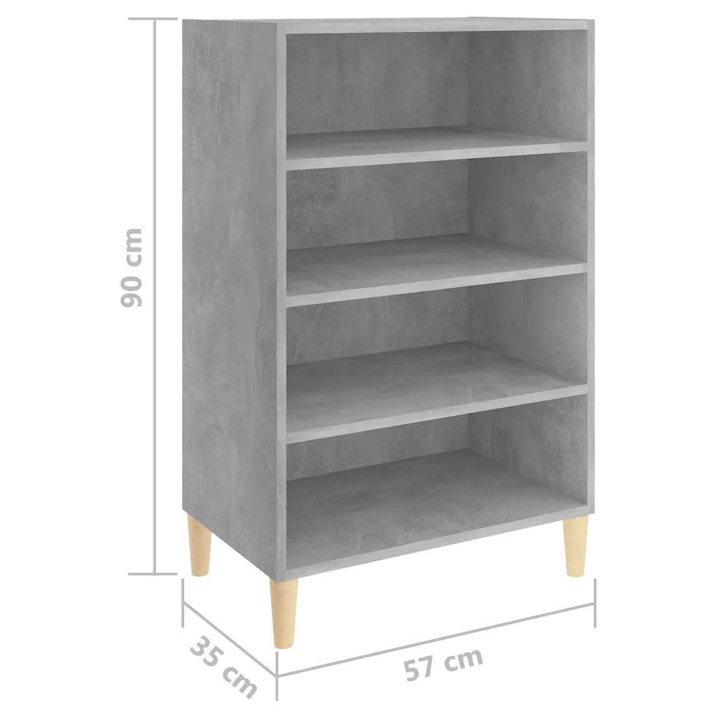 Credenza-Buffet-Armadio da cucina Grigio Cemento 57x35x90 cm in Legno Multistrato 357834