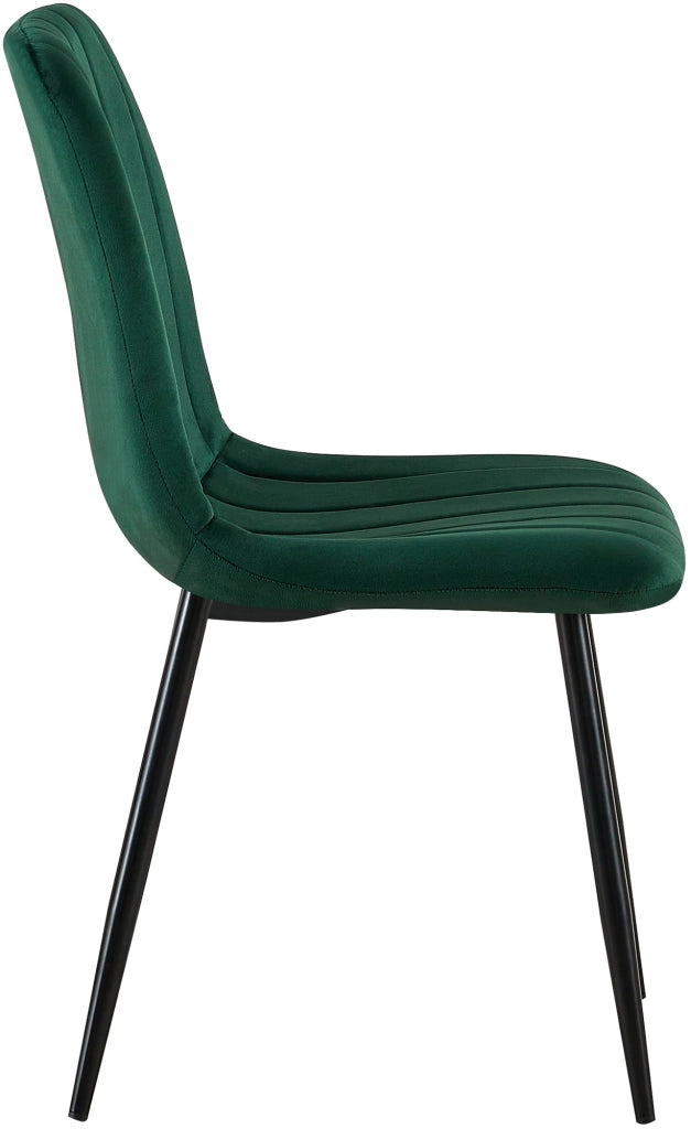 Sedia Dijon in velluto o tessuto Velluto,verde