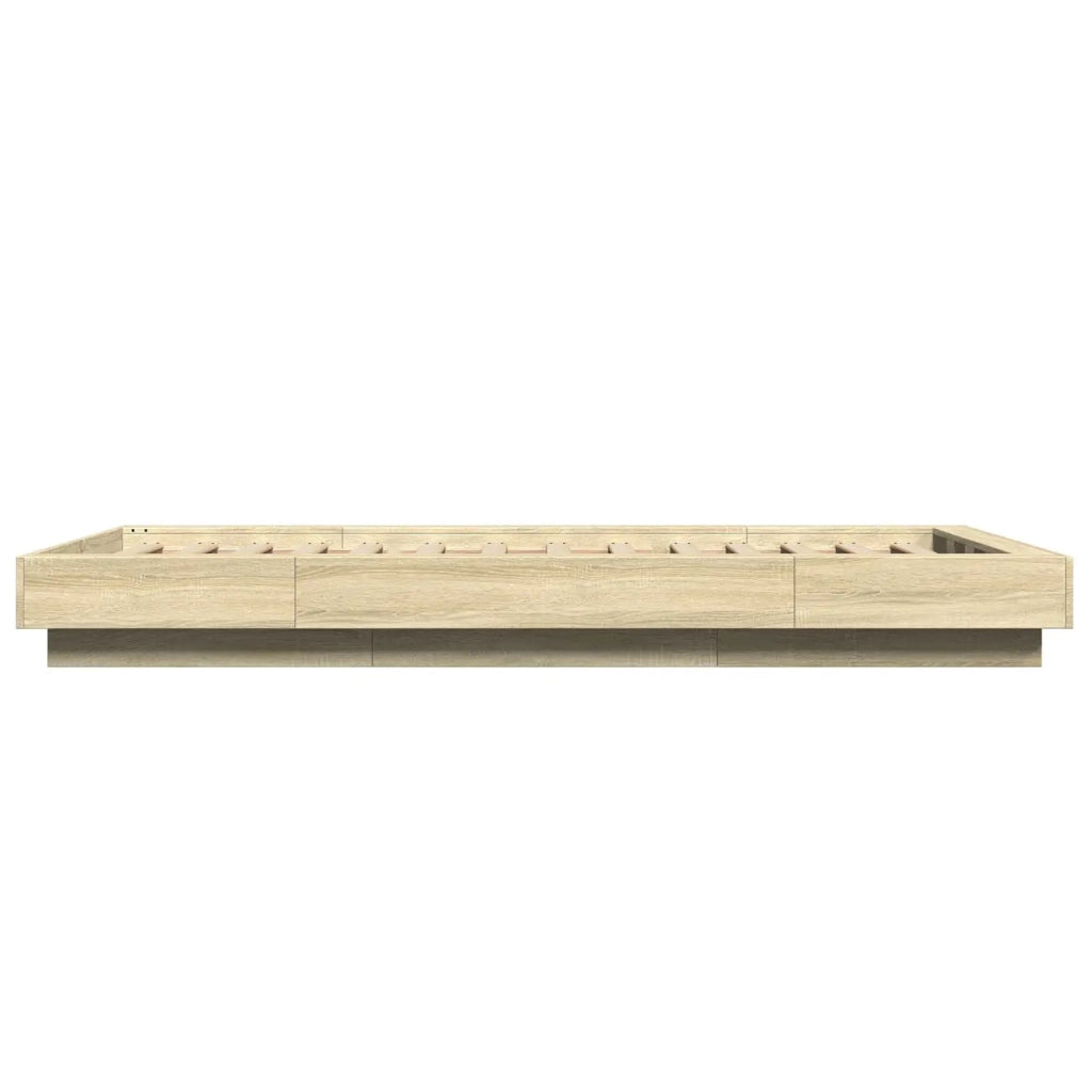 Letto con LED Rovere Sonoma 80 x 200 cm Legno ingegnerizzato 3429582