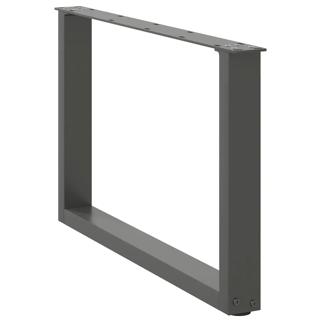 Gambe per Tavolino da Caffè a Forma di U 2 pz Antracite 60x(42-43) cm Acciaio 4013162