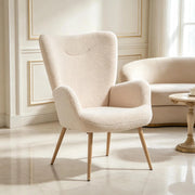 POLTRONA in tessuto Frottee beige 71x74x97,5 cm