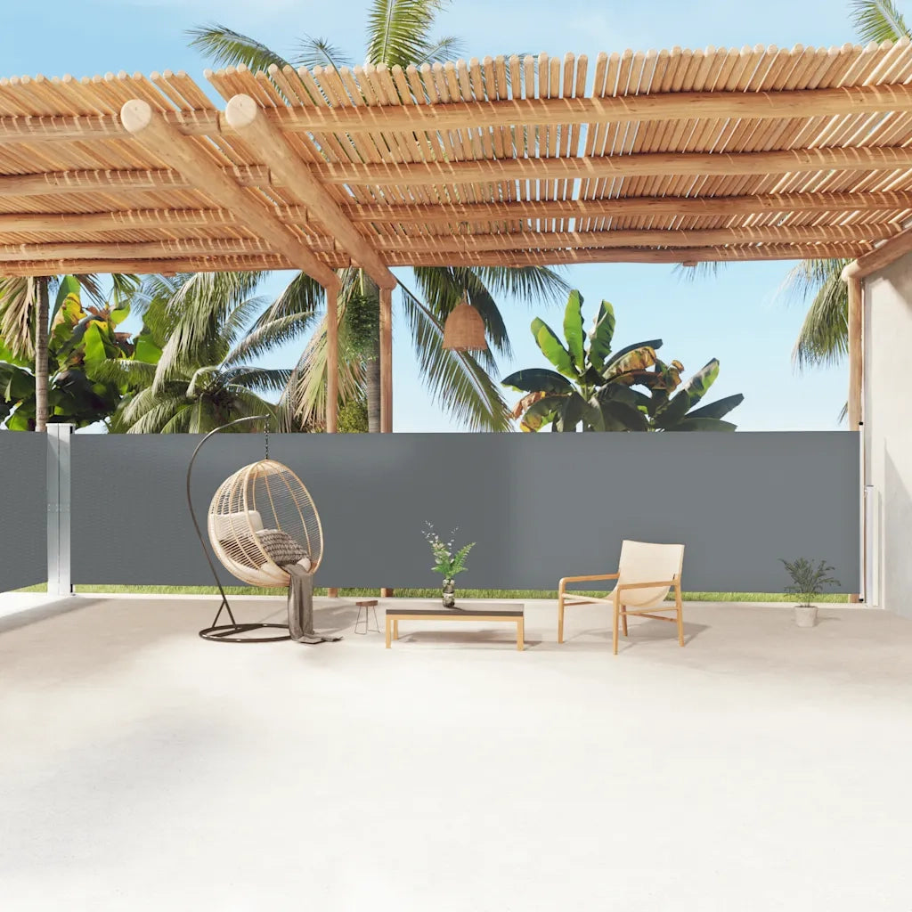 Tenda da Sole Laterale Retrattile-Tenda parasole per balcone Antracite 160x1200 cm 895032