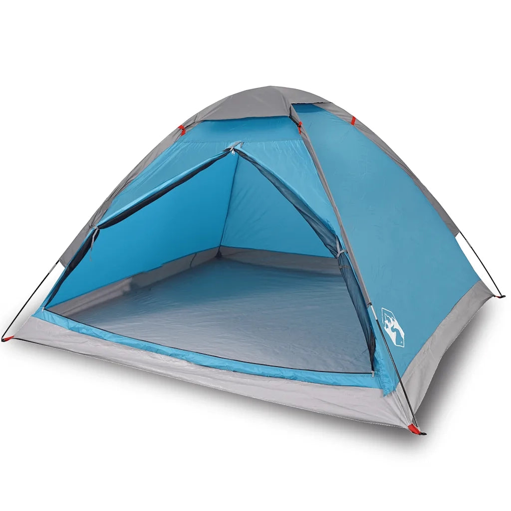 Tenda da Campeggio a Cupola per 4 Persone-Tenda per Escursionismo Blu Impermeabile 179857