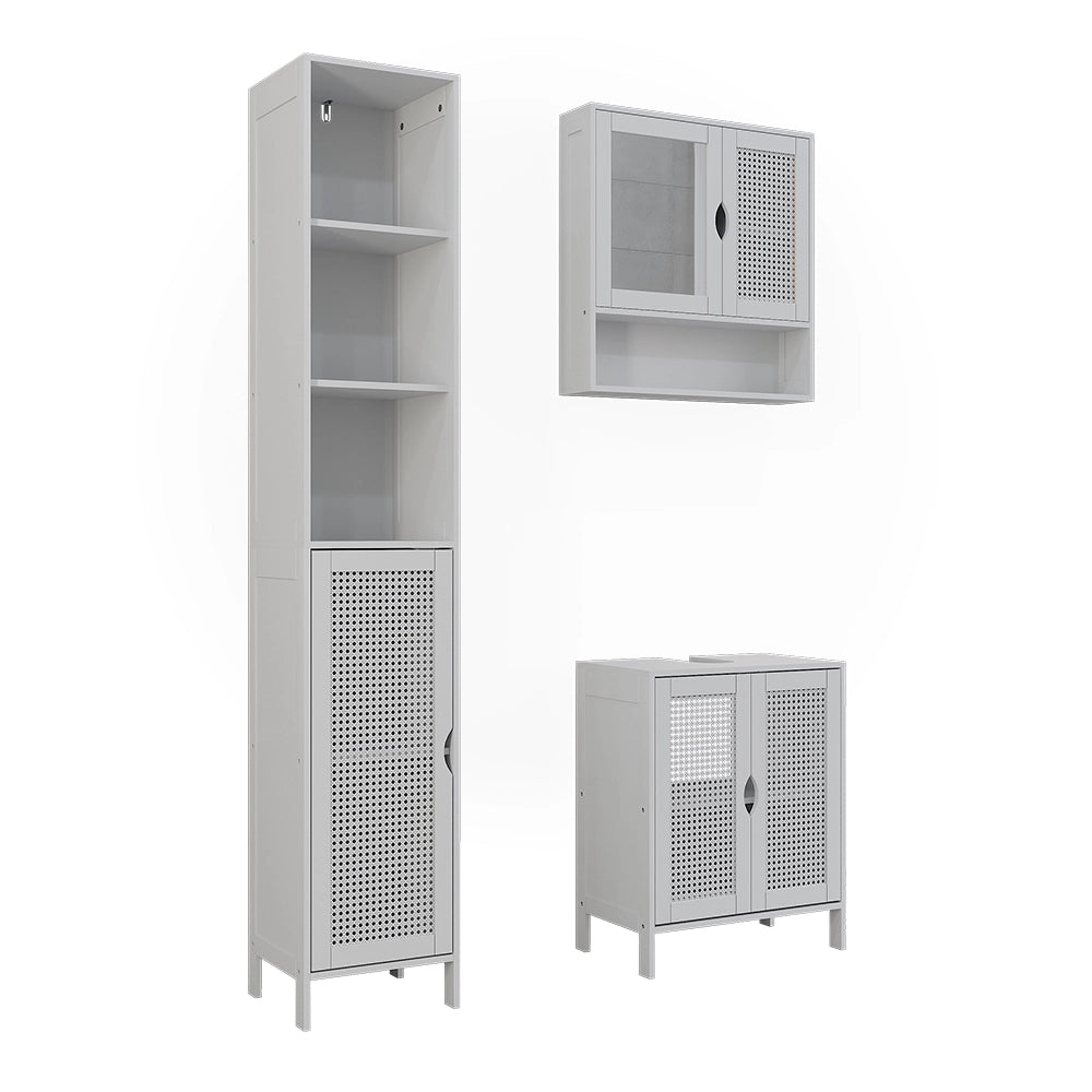 Vicco Set di mobili da bagno Bianco 3 parti