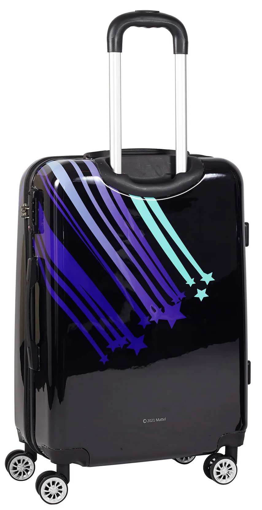 Trolley Valigia Media Rigido in ABS 4 Ruote TSA Barbie Adult Nero
