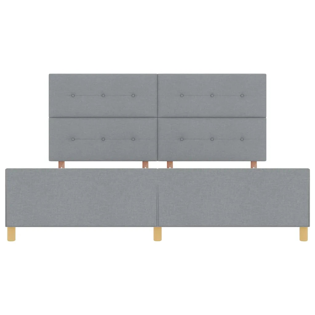 Struttura del letto Grigio chiaro 200 x 200 cm Tessuto 3344753