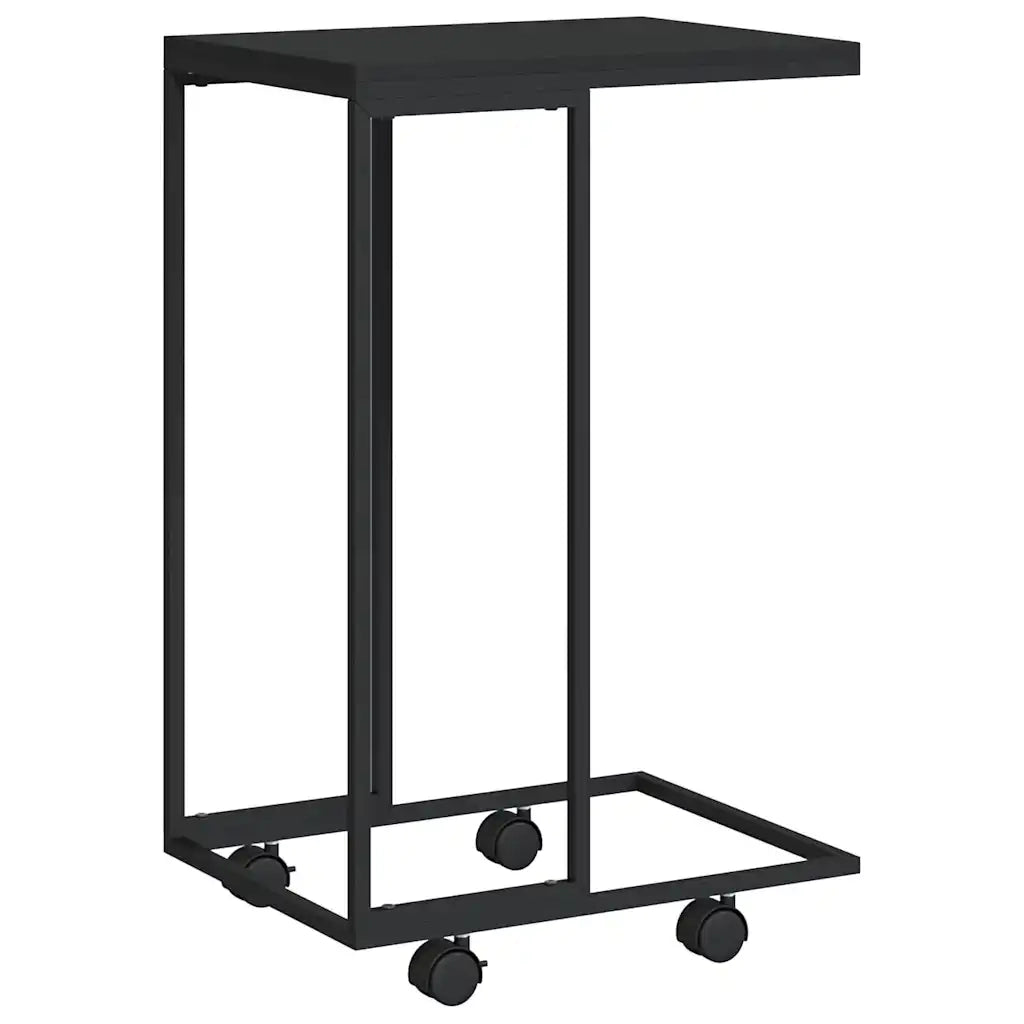 Tavolino con Ruote Nero 40x30x63,5cm in Legno Ingegnerizzato cod mxl 63755
