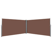 Tenda da Sole Laterale Retrattile 160x600 cm Marrone 143681
