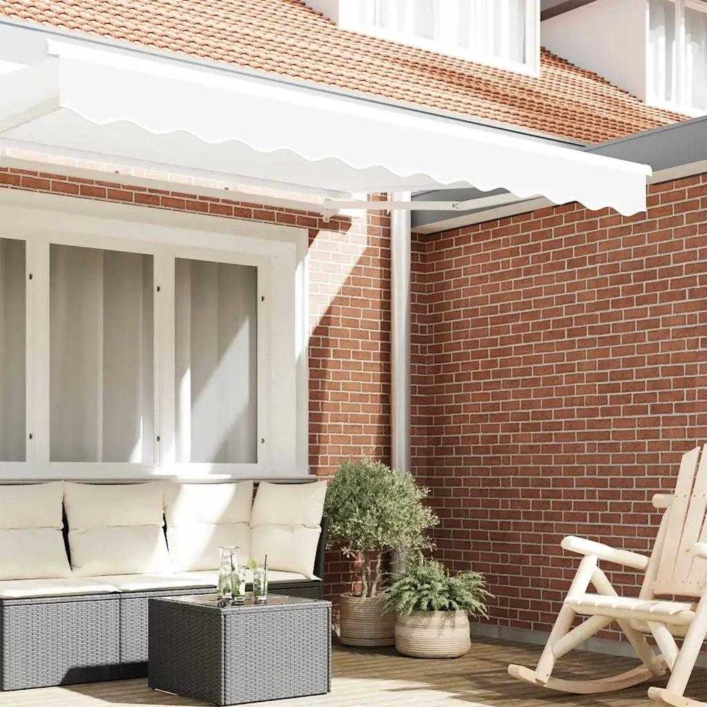 Tenda a Braccio Bianco 330 x 20 cm Tela 42000766