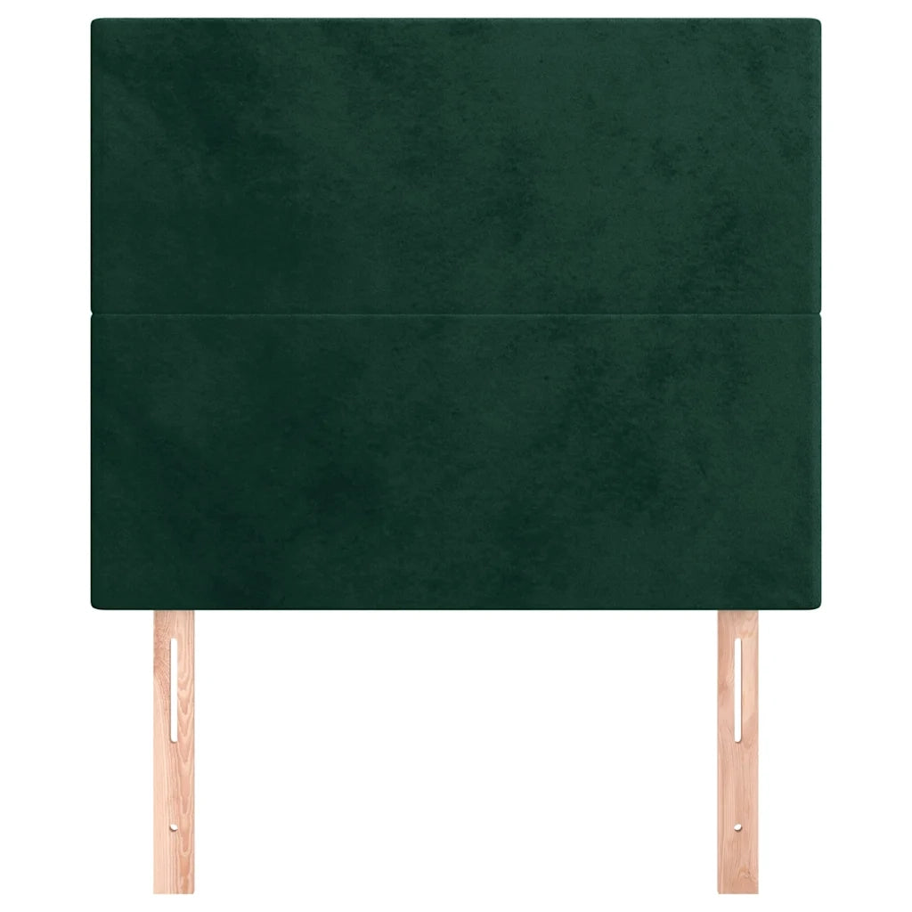 Testiera-Testata-Testiera Decorativa Verde Scuro 90x5x118/128 cm Velluto 612845