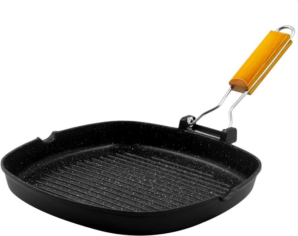 Padella Bistecchiera Antiaderente in Alluminio anche Induzione 24 x 24 cm