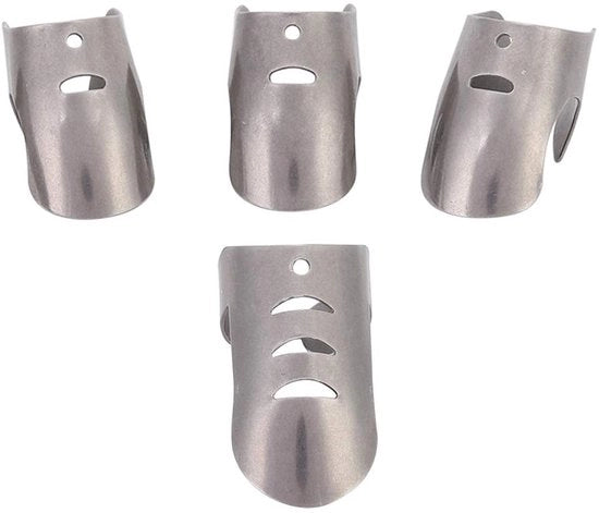 Protezione delle Dita - Set a 4 pezzi in Acciaio Inossidabile - Grande/Piccola Taglia - Protezione delle Dita - Utensili da Cucina - Prevenzione delle Ferite