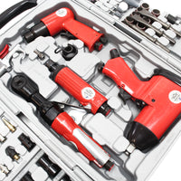 Kit accessori per compressore 71 pezzi con 4 utensili pneumatici e inserti