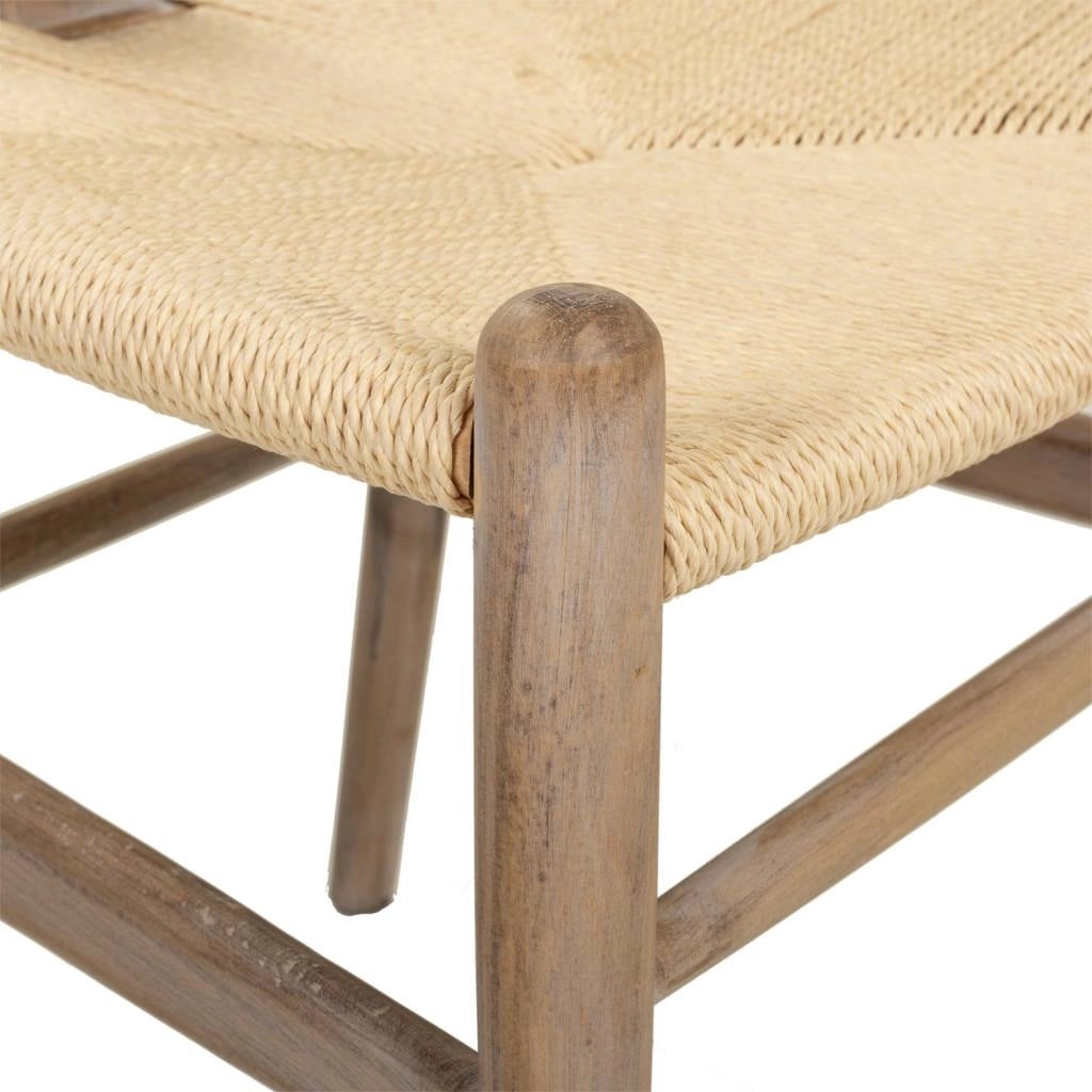 Poltrona in legno marrone 50x41x44/77h