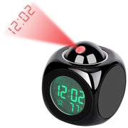 Orologio da progetto multifunzionale, sveglia da parete LED, cronografo, nero.