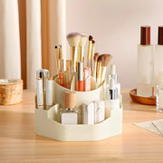 Organizzatore per trucchi, girevole 360 gradi, tavolo per trucco, organizzatore, organizzatore multifunzionale per tavolo da toeletta, bagno, camera da letto, bianco