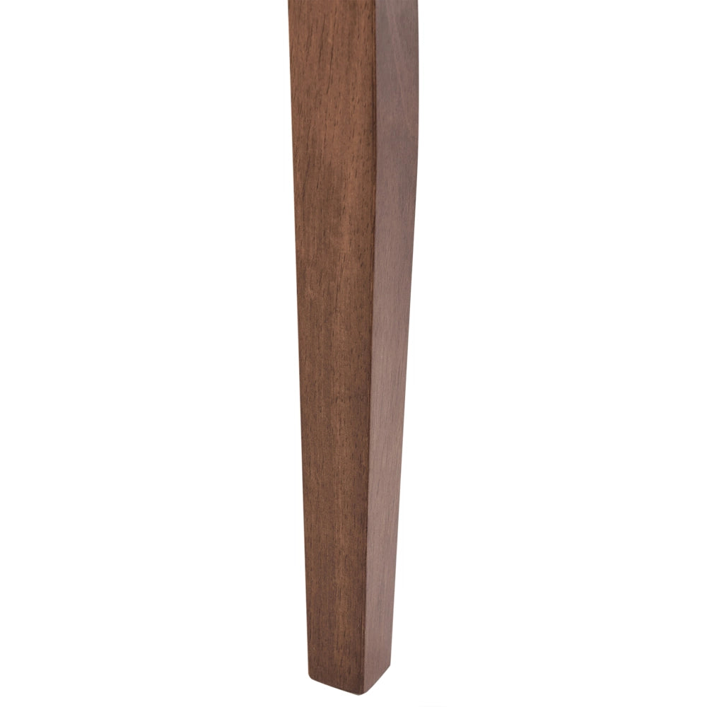 Set di 2 sedie da pranzo in legno scuro e tessuto boucle di poliestere beige Gambe in legno di gomma Stile retrò tradizionale