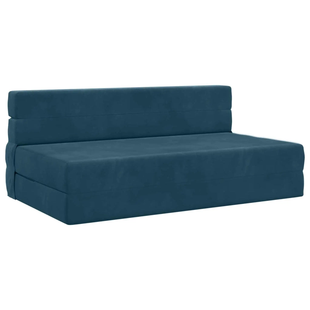 Divano letto | Sof¨¤ letto | Letto singolo Pieghevole Blu 152 x 86,5 x 60 cm Tessuto