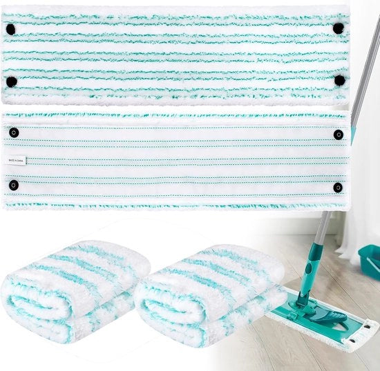 4 pezzi di asciugamani per pulizia - adatto per CLEAN TWIST XL MICRO DUO - 49*15.5 cm - non incluso asciugamano - spazzola per umido e secco - asciugamani microfibra - Blu Turquoise