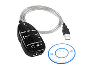 Scheda audio USB Guitar Link per Chitarra Adattatore USB di registrazione PC MAC Lunghezza 1 Metro con Uscita Cuffie