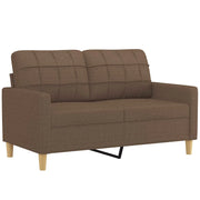 Divano | Divano da soggiorno | Sofa a 2 Posti Marrone 120 cm in Tessuto