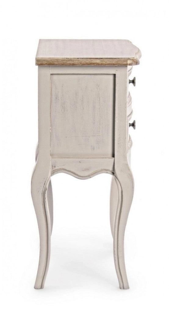 Comodino 2 Cassetti Clarisse in Legno