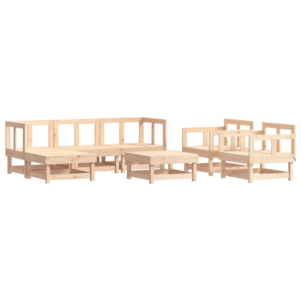 Set Salotto da Giardino 7 pz in Legno Massello di Pino 3186207