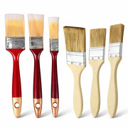Set 6 Pennelli Pittura e Verniciatura 1" 1,5" 2" Manico Legno 74362+74363
